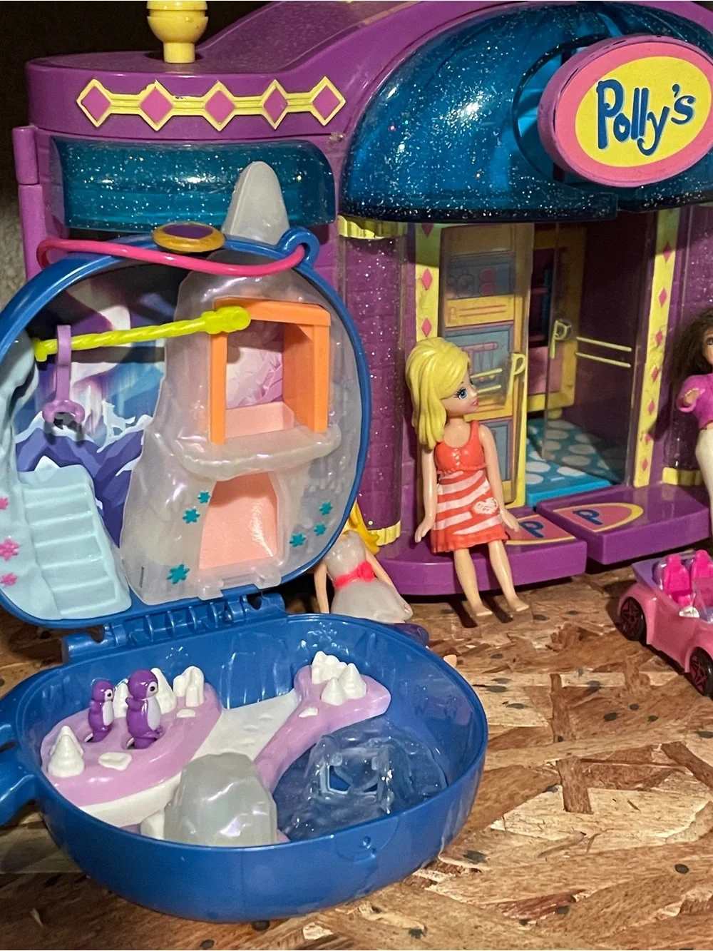 Vintage Polly Pocket Lot Ship, Fashion Boutique W/dolls & Accessories